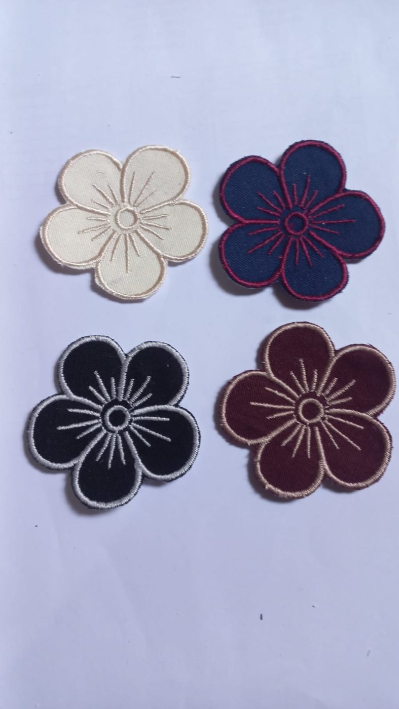Aplikasi Bordir Motif Bunga hasil produksi Tiva Bordir Komputer