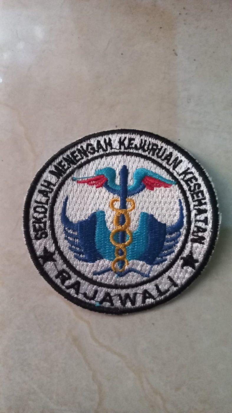 Bordir Logo Institusi Kesehatan hasil produksi Tiva Bordir Komputer